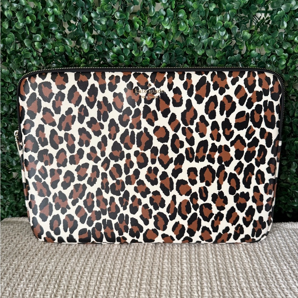 Kate Spade Leopard Print Laptop Sleeve